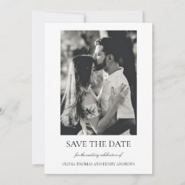 Olivia Elegant Christlich Monogram Foto Wedding Save The Date
