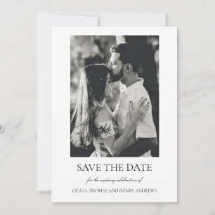 Olivia Elegant Christliche Monogramm-Foto-Hochzeit Save The Date