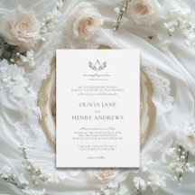 Olivia Elegant Gray Monogram Christlich Wedding