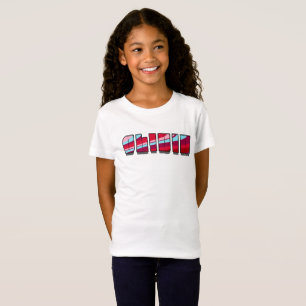Olivia- Funky Wave Design T-Shirt