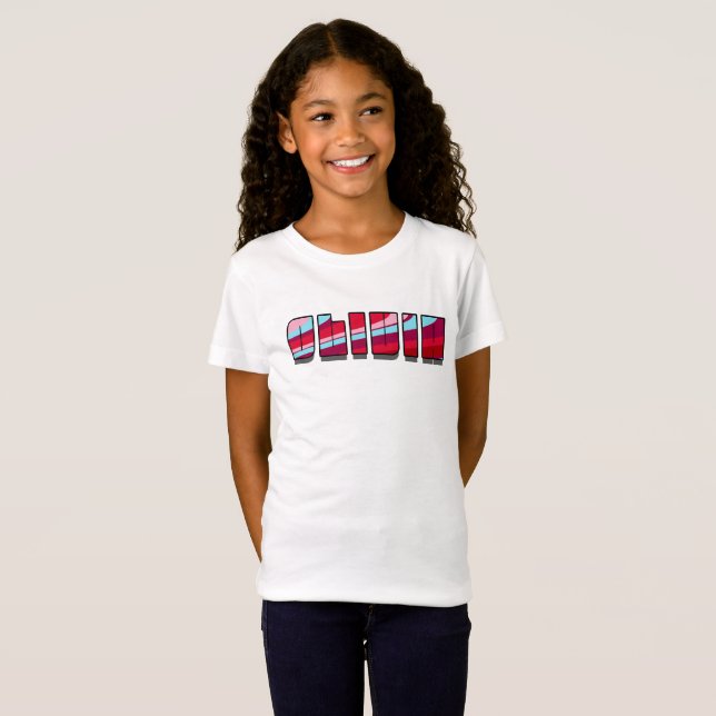 Olivia- Funky Wave Design T-Shirt (Vorne ganz)