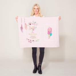 OLIVIA - Mädchen Name Bedeutung Geschenk - Meerjun Fleecedecke