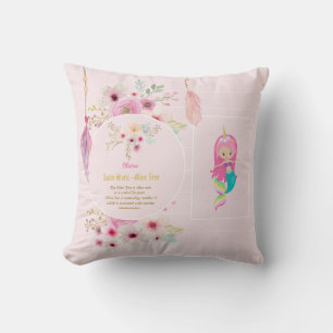 OLIVIA - Mädchen Name Bedeutung Geschenk - Meerjun Kissen