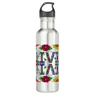 Olivia, Mädchenname Whimsical Art Aluminium Water Edelstahlflasche