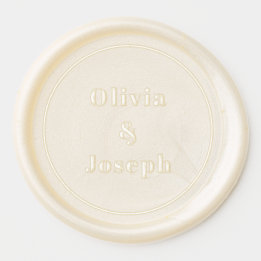 OLIVIA Moderner White Real Wax Umschlag Aufkleber