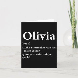 Olivia Name Definition Funny D  Karte