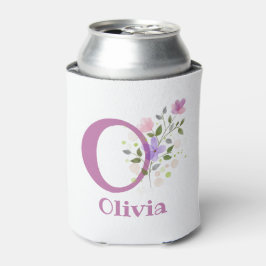 Olivia Name mit floralem Design Dosenkühler
