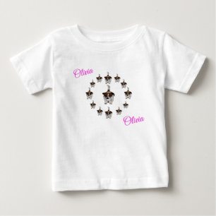 "Olivia" Name Mit Fox Terriers, Baby T-Shirt