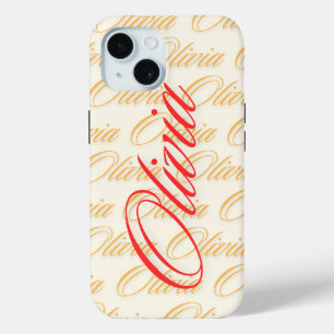 Olivia Name Pattern Design Case-Mate iPhone Hülle