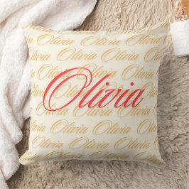 Olivia Name Pattern Design Kissen