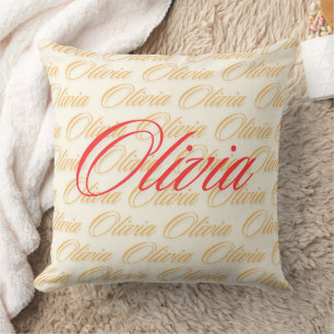 Olivia Name Pattern Design Kissen