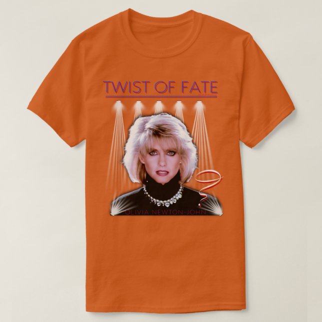 Olivia NewtonJohn Drehung of Fate Travolta Two of  T-Shirt (Design vorne)