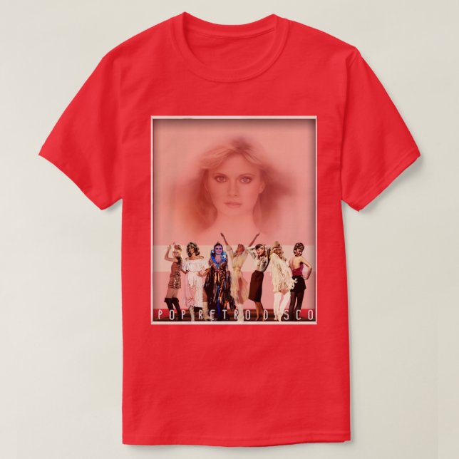 Olivia NewtonJohn Xanadu Gerahmt Collage Designed T-Shirt (Design vorne)