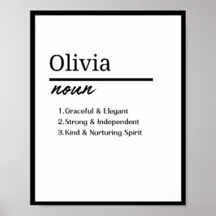 Olivia, Personalisierte Mädchenbezeichnung Definit Poster