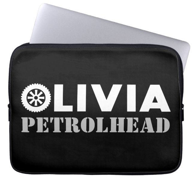 Olivia Petrol Head Laptopschutzhülle (Vorderseite)