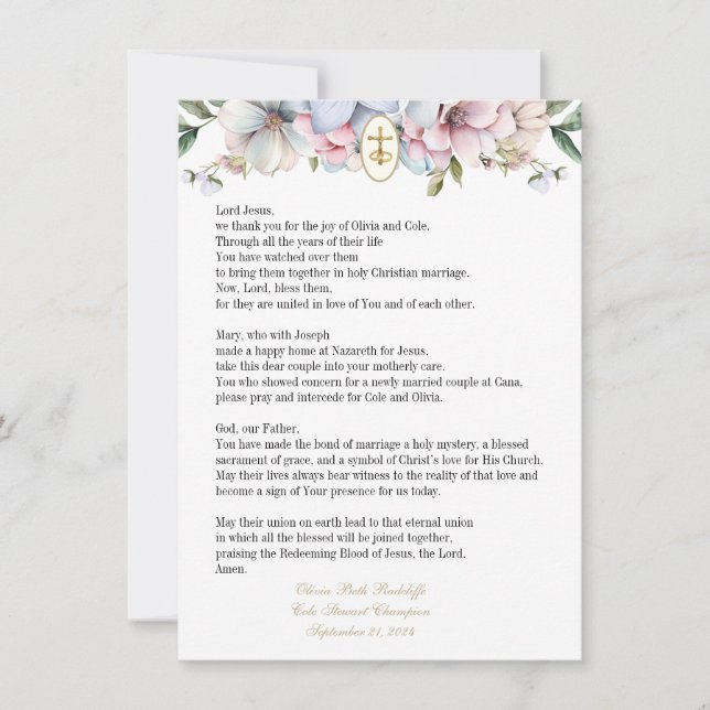 Olivia Prayer Cards (2) Einladung (Vorderseite)