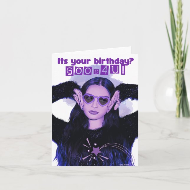 Olivia Rodrigo Birthday Card, Fans Card Dankeskarte (Vorderseite)