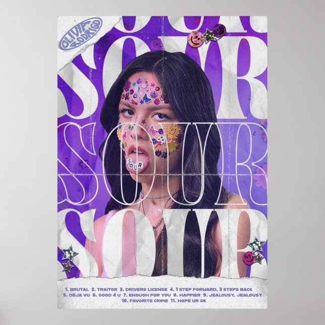 Olivia Rodrigo Sour Album Poster (Vorne)