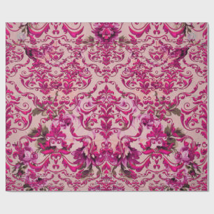 Olivia romantischer Damast Geschenkpapier