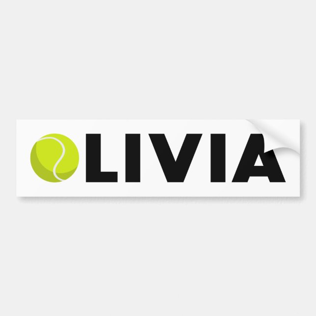Olivia Tennis Autoaufkleber (Vorne)