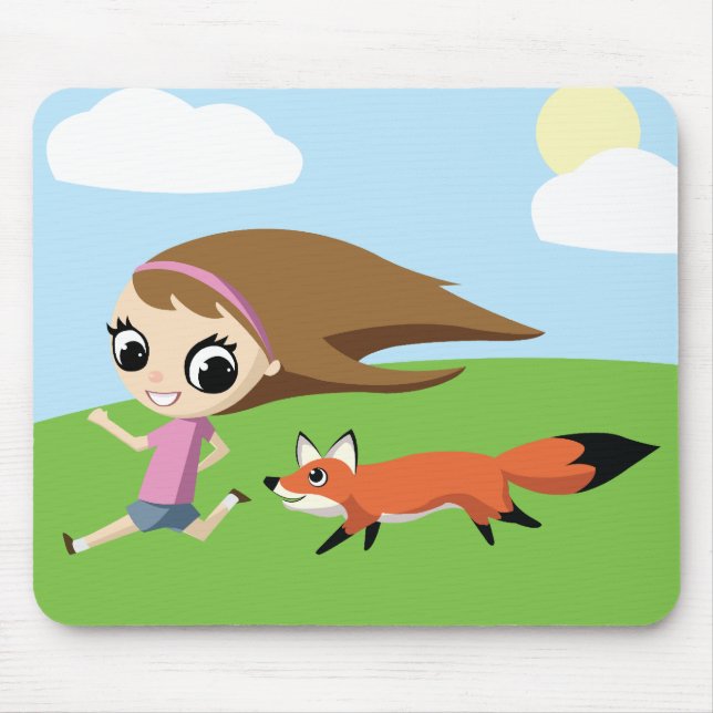 Olivia und Cheddarkäse Mousepad (Vorne)