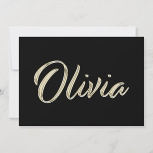 Olivia white gold Handwriting Karte