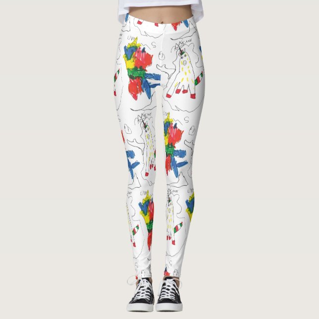 Olivia's Basquiat Art  Leggings (Vorderseite)