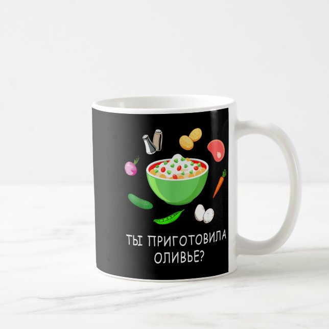 Olivier Salad Lover Russian New Years Russian Gift Kaffeetasse (Rechts)