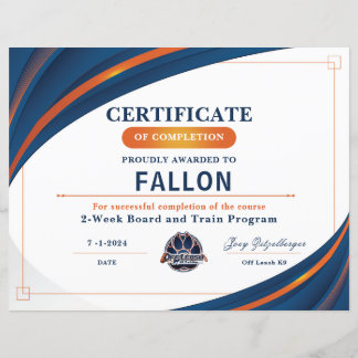 OLK9-Zertifikat Nr. 1