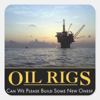 Ölkleber, Öl- und Gasharthutkleber Quadratischer Aufkleber