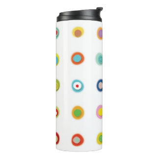 Ölkreide Circles Abstrakt Watercolor Art Thermosbecher