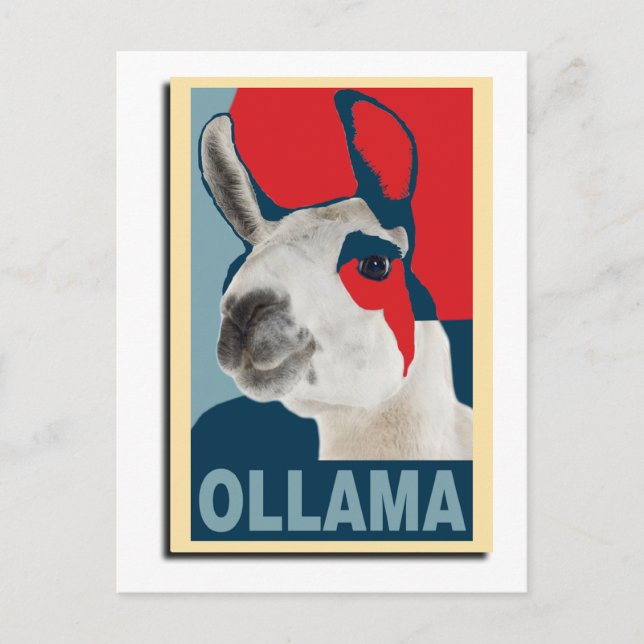 Ollama Obama - Postcard Postkarte (Vorderseite)