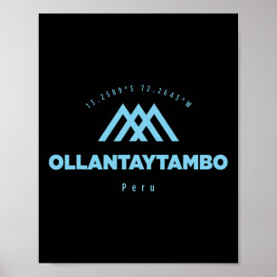 Ollantaytambo Bergurlaub Skifahren Peru Poster