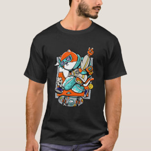 OLLIE MOLLY Cool Cat Vintages Geschenk T-Shirt