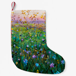 Ölmalerei auf Blume, wunderschöne Blume auf dem F Kleiner Weihnachtsstrumpf