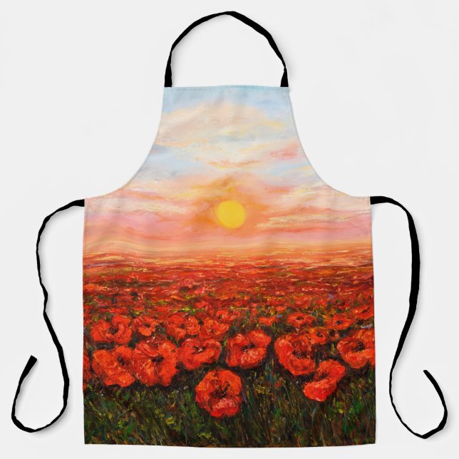  Ölmalerei auf Opiummohn  Schürze (Vorderseite)