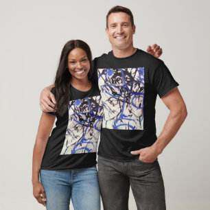 Olmec Head Abstrakt Jeff Hankamer Artjunkhaus Kuns T-Shirt