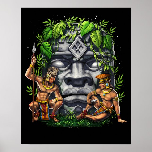 Olmec Head Warriors Poster (Vorne)