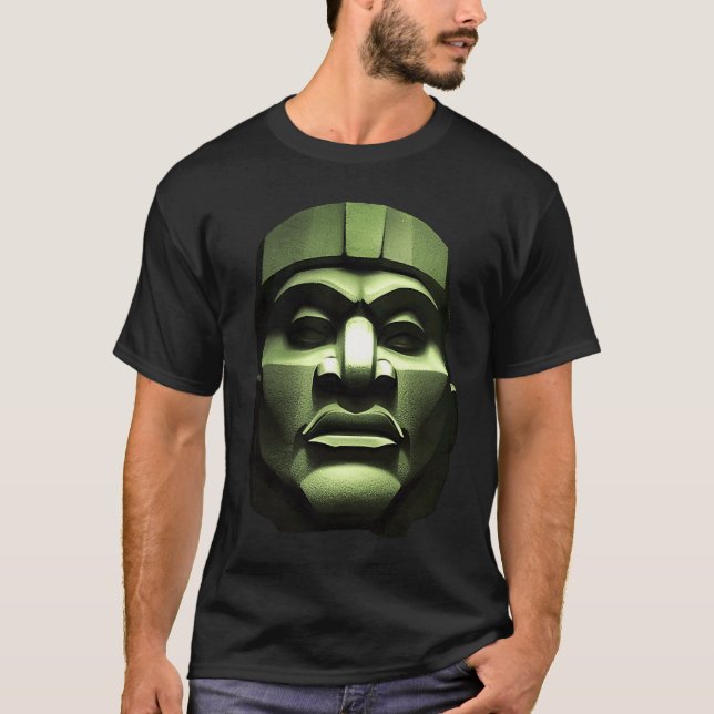 Olmec-Kolossalgemälde Riesenstatuen Mexiko  T-Shirt (Vorderseite)