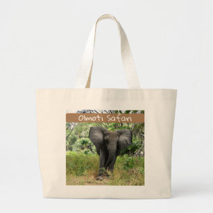 Olmoti Safari Elephant Tote Bag Jumbo Stoffbeutel