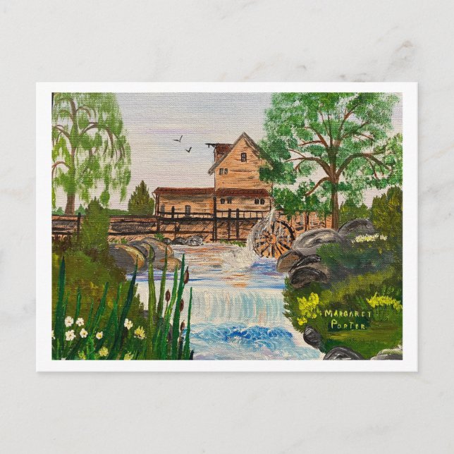 Olmstead's Mill, Warren Landkreis, IL c. 1983 MEJP Postkarte (Vorderseite)