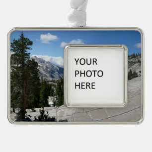Olmsted Point III im Yosemite National Park Rahmen-Ornament Silber