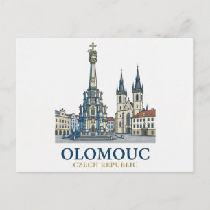 Olomouc Tschechien Minimalistische Reise-Postkarte Postkarte
