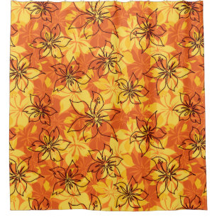 Olowalu Hibiscus Hawaiian Camo Duschvorhang