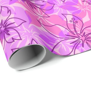 Olowalu Hibiskus Hawaiian Camo Geschenkpapier
