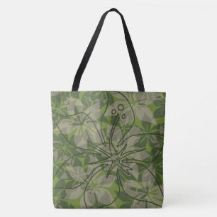 Olowalu Hibiskus Hawaiian Camouflage Beach Bag