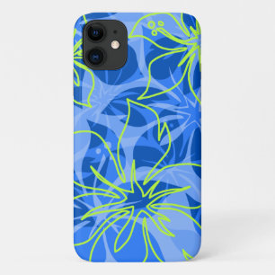 Olowalu Hibiskus Hawaiian Camouflage Blue Case-Mate iPhone Hülle