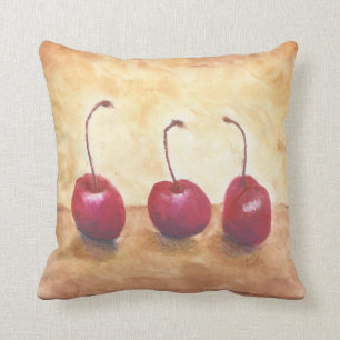 Ölpastel-Kirschen Kissen
