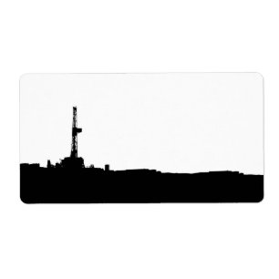 Ölplattform-Silhouette-Verschiffen-Aufkleber