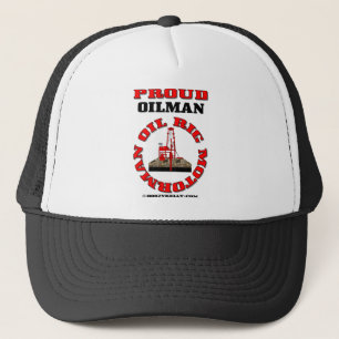 ÖlplattformMotorman, Motorman-Hut, Öl, Gas, Truckerkappe